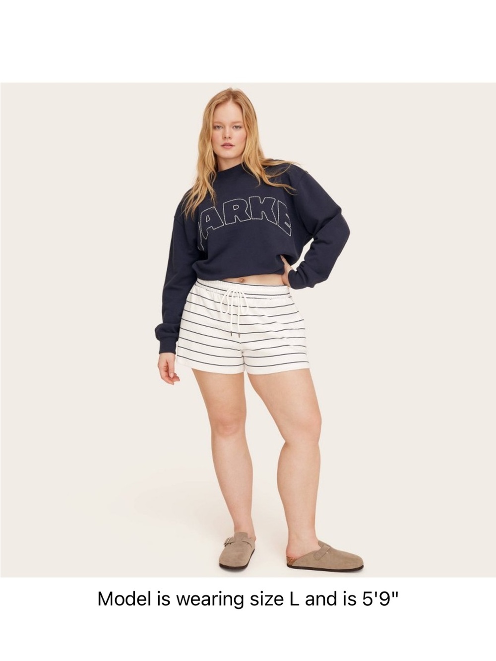 Parke X target size Large Navy Striped Drawstring Women’s Shorts